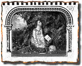 Tableau représentant Madeleine dans l'église de Rennes-le-Château